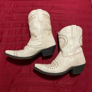 Laredo Womens Bone embellished booties